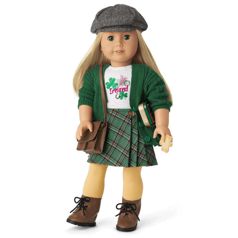 World Traveler in Ireland & Irish Souvenir Set for 18-inch Dolls