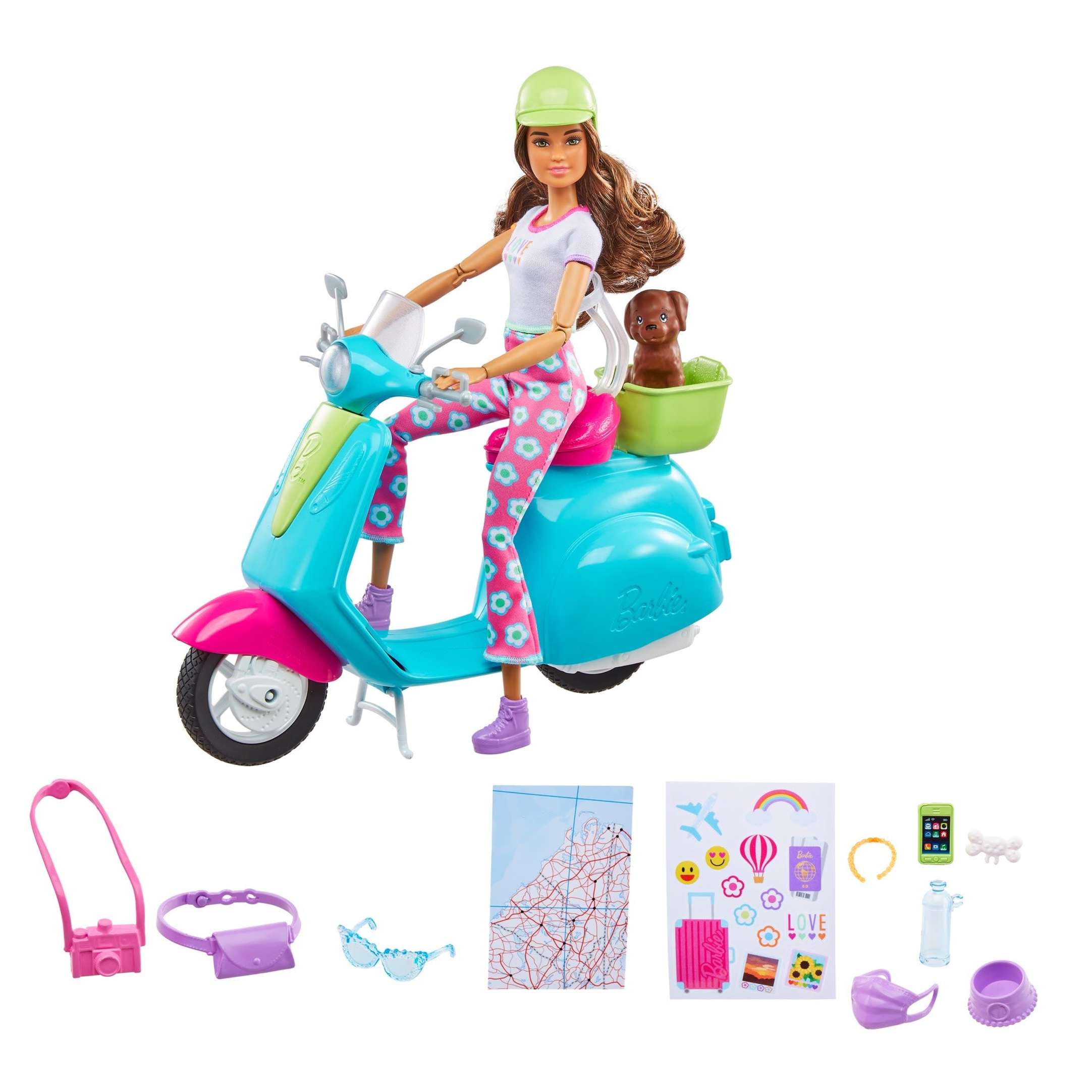 Barbie moped cheap and puppy