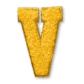 AG™ Letter V Stick-On Patch