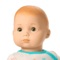 Bitty Baby® Doll #6 with red hair in Pastel Blue