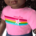 Truly Me™ 18-inch Doll #127 with curly dark-brown hair