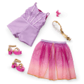 Glam Sparkly Concert Outfit & Colorful Teddy Bear Backpack & Accessory Set Bundle