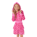 Pink Hearts Hoodie Dress for Girls & 18-inch Dolls