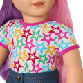 Truly Me™ 18-inch Doll #116 with wavy purple-and-pink hair