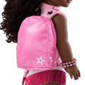 Pink Spotted Cow Backpack & Accessory Set for 18-inch Dolls