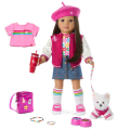 Truly Me™ 18-inch Doll #124, Puppy, Mini Backpack & Accessories AG™ Star Squad Bundle