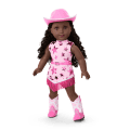 Glam Pink Cowgirl Outfit & Pink Spotted Cow Backpack & Accessory Set  Bundle