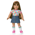 Truly Me™ 18-inch Doll #122 with straight dark-brown hair