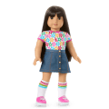 Truly Me™ 18-inch Doll #130 with straight black-brown hair