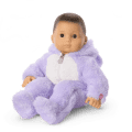Lovable Lavender Bear One-Piece Outfit for Bitty Baby® Dolls