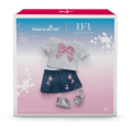 American Girl® x Harlem’s Fashion Row Cherry Blossom Couture Bow Shirt & Jean Skirt for 18-inch Dolls