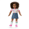 Truly Me™ 18-inch Doll #112 with curly dark-brown hair