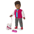 Truly Me™ 18-inch Doll #113 with curly dark-brown hair