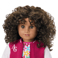 Truly Me™ 18-inch Doll #132 with curly dark-brown hair