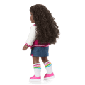 Truly Me™ 18-inch Doll #127 with curly dark-brown hair