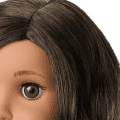 Truly Me™ 18-inch Doll #108 with curly black-brown hair