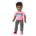Truly Me™ 18-inch Doll #113 with curly dark-brown hair