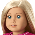 Truly Me™ 18-inch Doll #100 with straight layered blonde hair
