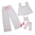 Raquel’s™ Coastal Stripes Pajamas for Girls & 18-inch Dolls