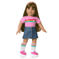 Truly Me™ 18-inch Doll #122 with straight dark-brown hair
