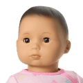 Bitty Baby® Doll #4 with black hair in Pastel Pink