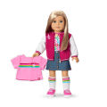 Truly Me™ 18-inch Doll #100 with straight layered blonde hair