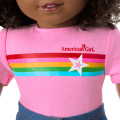 Truly Me™ 18-inch Doll #112 with curly dark-brown hair