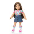 Truly Me™ 18-inch Doll #126 with wavy brown hair
