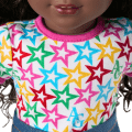 Truly Me™ 18-inch Doll #127 with curly dark-brown hair