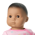 Bitty Baby® Doll #5 with dark-brown hair in Pastel Pink
