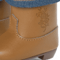 Chestnut Charm Horse & Western Flowers Denim Jumpsuit for 18-inch Dolls