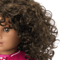 Truly Me™ 18-inch Doll #132 with curly dark-brown hair