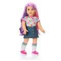 Truly Me™ 18-inch Doll #116 with wavy purple-and-pink hair