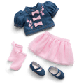 American Girl® x Harlem’s Fashion Row Cherry Blossom Couture Buttoned-Up Bows Top & Skirt for 18-inch Dolls