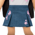 American Girl® x Harlem’s Fashion Row Cherry Blossom Couture Bow Shirt & Jean Skirt for 18-inch Dolls