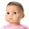 Bitty Baby® Doll #2 with brown hair in Pastel Pink