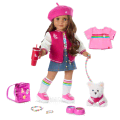 Truly Me™ 18-inch Doll #117, Puppy, Mini Backpack & Accessories AG™ Star Squad Bundle
