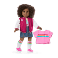 Truly Me™ 18-inch Doll #112 with curly dark-brown hair