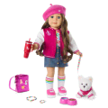 Truly Me™ 18-inch Doll #126 with wavy brown hair