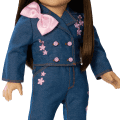 American Girl® x Harlem’s Fashion Row Cherry Blossom Couture Embroidered Jean Set for 18-inch Dolls
