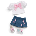 American Girl® x Harlem’s Fashion Row Cherry Blossom Couture Bow Shirt & Jean Skirt for 18-inch Dolls