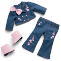American Girl® x Harlem’s Fashion Row Cherry Blossom Couture Embroidered Jean Set for 18-inch Dolls