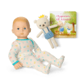 Bitty Baby® Doll #3 in Pastel Blue + Bear Friend & Board Book