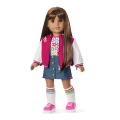 Truly Me™ 18-inch Doll #122 with straight dark-brown hair