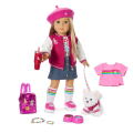 Truly Me™ 18-inch Doll #100, Puppy, Mini Backpack & Accessories AG™ Star Squad Bundle