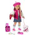 Truly Me™ 18-inch Doll #100 with straight layered blonde hair