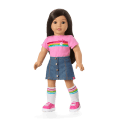 Truly Me™ 18-inch Doll #124 with straight black-brown hair