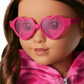 Pink Hearts Hoodie Dress for Girls & 18-inch Dolls