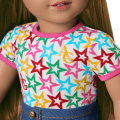 Truly Me™ 18-inch Doll #122 with straight dark-brown hair