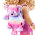 Colorful Teddy Bear Backpack & Accessory Set for 18-inch Dolls